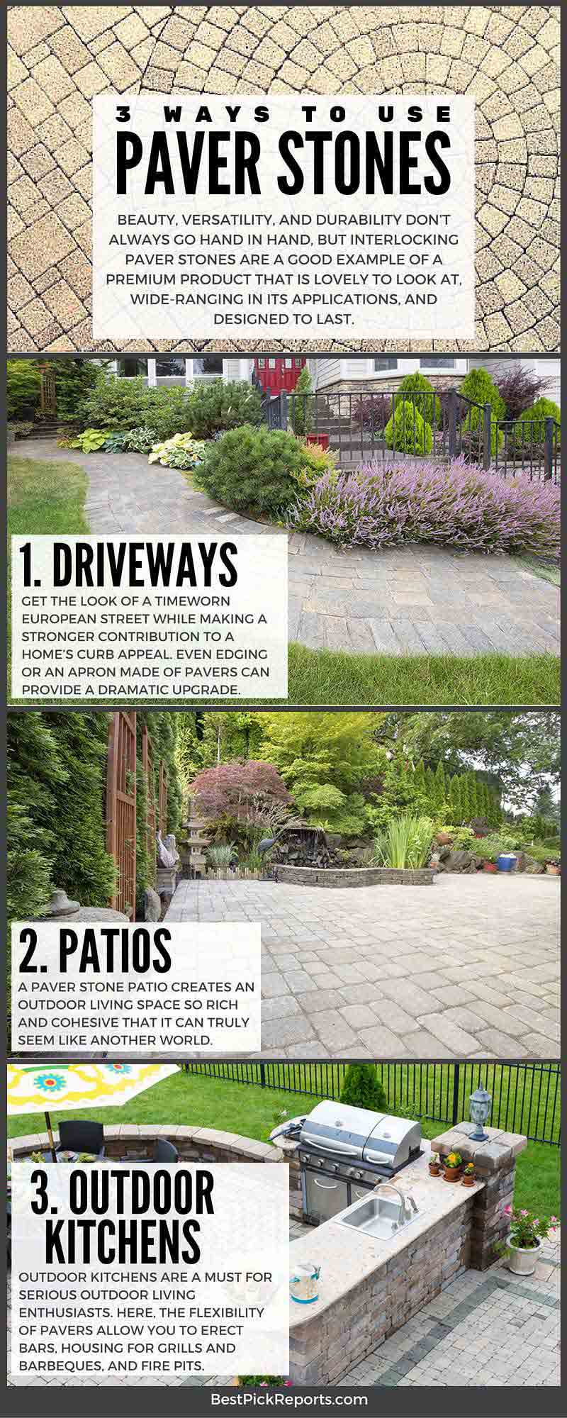 3 Ways to Use Paver Stones [Infographic] Best Pick Reports